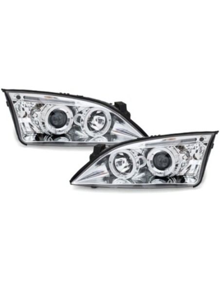 Fari per Ford Mondeo (09.00-05.07) Angel Eyes Chrome