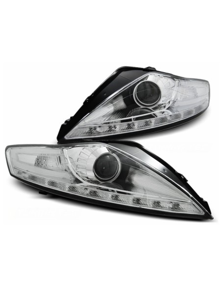 LED DRL fari per Ford Mondeo MK4 (07.07-11.10) Cromo