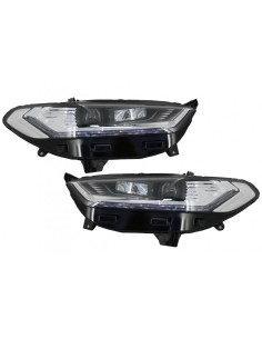 LED DRL Fari Xenon Look per Ford Mondeo MK5 (13-16) Scorrevoli Luci di Svolta Sequenziale Cromo