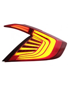 Fanali posteriori per HONDA Civic MK10 FC - FK (16-Up) Limousine Full LED Light Bar Rosso Nero 2
