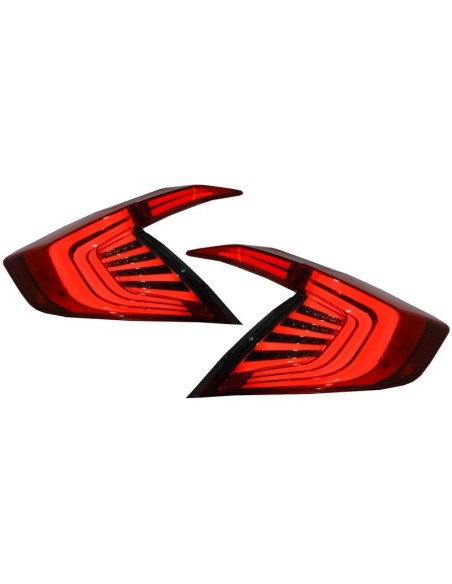 Fanali posteriori per HONDA Civic MK10 (FC-FK) (16-Up) Limousine Full LED Light Bar rosso-fumo
