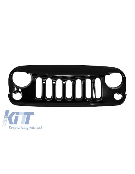 Montaggio della griglia centrale griglia anteriore per JEEP Wrangler - Rubicon JK (07-17) Angry Bird w/ HID Bi-Xenon fari
