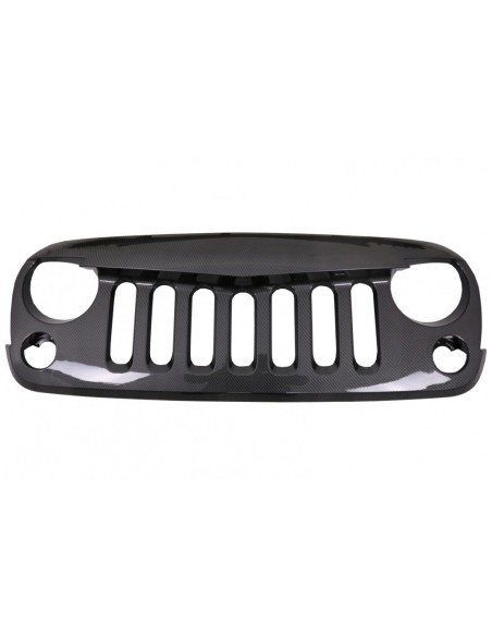 Griglia anteriore JEEP Wrangler Rubicon JK Angry Bird Design Lucido carbonio