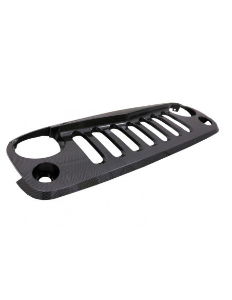 Griglia anteriore JEEP Wrangler Rubicon JK Angry Bird Design Lucido carbonio