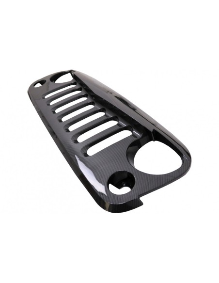 Griglia anteriore JEEP Wrangler Rubicon JK Angry Bird Design Lucido carbonio