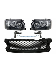 Fari w/ staffe di supporto e griglia centrale per Land Range Rover Vogue L322 (02-09) Facelift Design