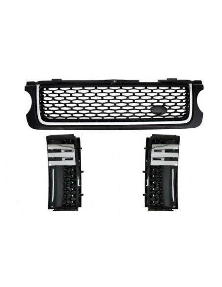 Griglia centrale w/ Prese d'aria laterali per Land Range Rover Vogue III L322 (10-12) Tutto Black Autobiography