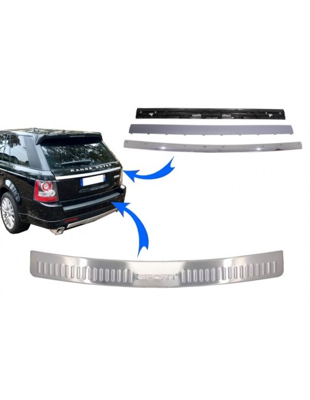 KIT paraurti posteriore Protector bagagliaio Range Rover Sport L3 (05-11) Chrome Autobiography Look