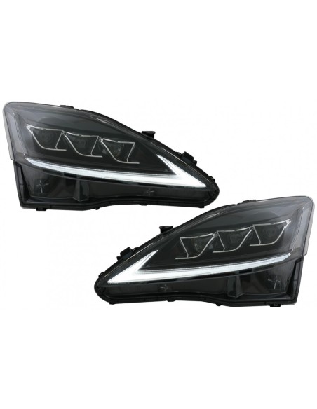 FULL LED DRL Fari Dynamic Turn Light Signal per LEXUS IS XE (06-13) Black Edition