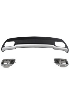 Diffusore d'aria w/ scarico Suggerimenti marmitta e GT-R Panamericana griglia per Mercedes A-Class W176 (12-08.18) Sport Pack 2