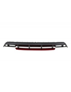 Diffusore posteriore w/ scarico Pinne nere e splitter per Mercedes A-Class W176 (12-18) A45 Facelift Design edizione rossa 2