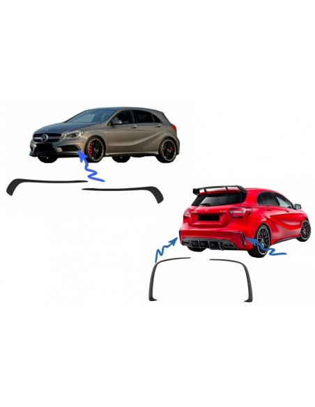 Paraurti Splitter Alette Aero Mercedes A-Class W176 A45 (12-18) Aero Edition Look