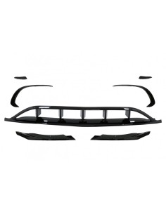 Paraurti anteriore Splitter alette Aero w/ griglia centrale Mercedes A-Class W176 Facelift AMG Line (09.15-18) Nero 2