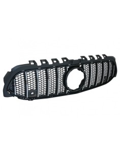 Griglia centrale per Mercedes A-Class W177 Hatchback V177 Berlina (04.18-) Mesh GT-R Panamericana Design Nero Cromo 2