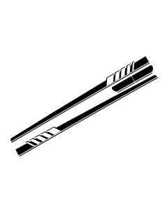 Lato Adesivi Vinile Nero opaco per MERCEDES C-Class C5 Coupe A5 Cabriolet (14-) C63 Design 2