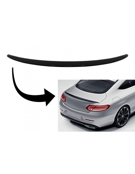 Trunk Boot Spoiler per Mercedes Classe C Coupe C5 (14-19) Piano Nero