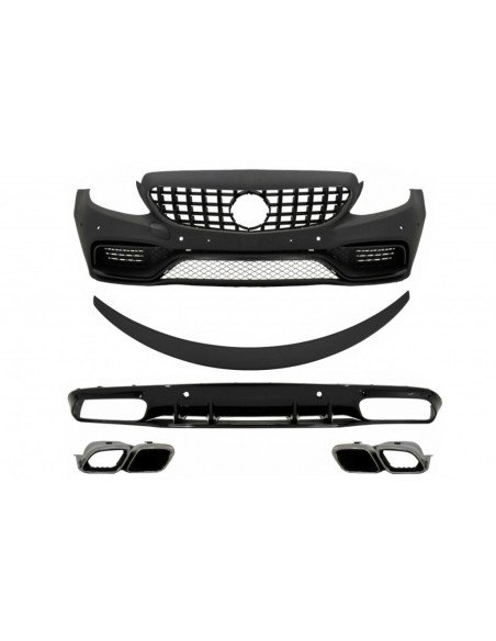 Paraurti anteriore per Mercedes Classe C C5 A5 Coupé Cabriolet (14-19) Griglia anteriore GT-R Panamericana
