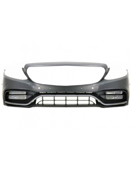 Paraurti anteriore w/ griglia e bagagliaio spoiler nero opaco per Mercedes C-Class C5 (14-18) C63 GT-R Design