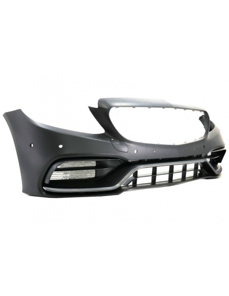 Paraurti anteriore w/ griglia e bagagliaio spoiler nero opaco per Mercedes C-Class C5 (14-18) C63 GT-R Design