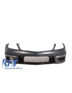 Kit esterno completo per MERCEDES classe C W204 Facelift C63 (07-12) con suggerimenti silenziatore di scarico e fari diurni 2