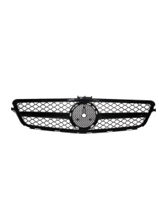 Griglia anteriore per MERCEDES C-Class W4 S4 Limousine Station Wagon (07-14) Sport nero lucido e cromato 2