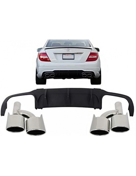 Paraurti posteriore Valance Air Diffuser Muffler Tips per Mercedes C-class W4 AMG Sport Line (12-14) Limousine