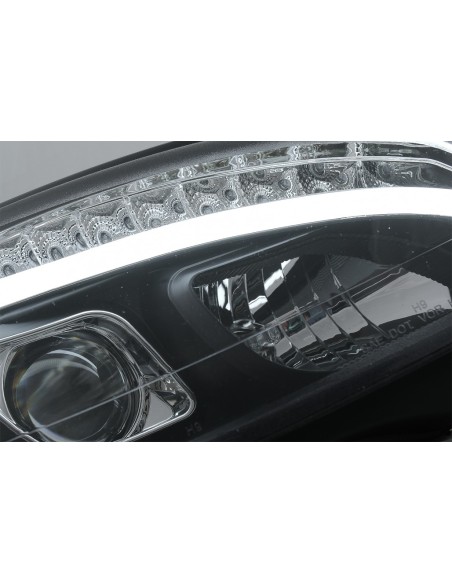 Luce della metropolitana dei fari del LED per il nero di Mercedes C-Class W4 S4 (07-10) w/luci di svolta dinamiche sequenziali