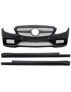 Paraurti anteriore per Mercedes C-Class W5 S5 (14-18) C63 Design w/ Laterali Gonne Sport