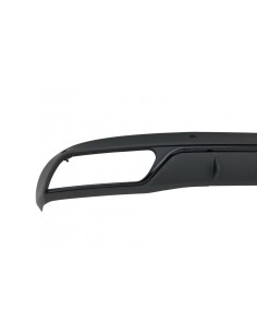 Paraurti posteriore Diffusore per Mercedes Classe C W5 S5 (14-18) C63 Look Shadow Nero solo per 2