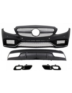 Paraurti anteriore w/ diffusore posteriore e scarico MERCEDES C-Class W5 S5 (14-) C63 Design