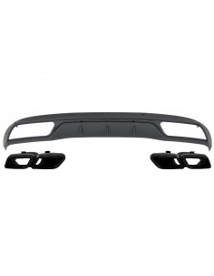 Paraurti posteriore Diffusore w/ per Mercedes C-Class W5 S5 (14-18) C63 Look Shadow Black solo per