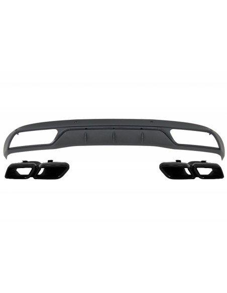 Paraurti posteriore Diffusore w/ per Mercedes C-Class W5 S5 (14-18) C63 Look Shadow Black solo per