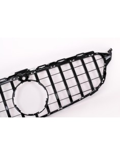 Griglia centrale per Mercedes Classe C W5 S5 C5 (14-18) GT-R Panamericana Design Nero w/ 360 Fotocamera 2