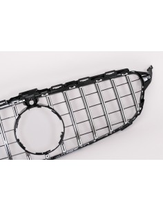 Griglia anteriore per Mercedes Classe C W5 S5 C5 (14-18) GT-R Panamericana Design Nero Cromo w/ 360 Fotocamera 2
