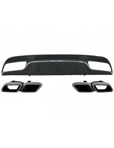 Autolod - Ricambi per auto online|Diffusore posteriore del paraurti per la progettazione di Mercedes C-Class W5 S5 (14-) C63 w/punte del soltanto