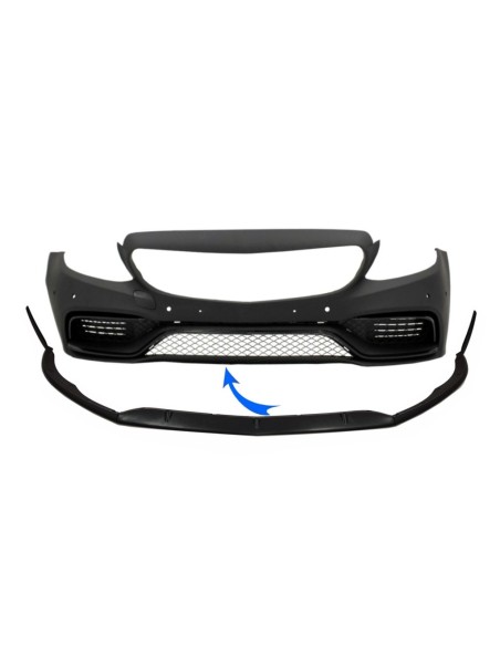 Labbro paraurti anteriore per Mercedes C-Class W5 S5 A5 C5 (14-18) Limousine T-Model Coupe Cabriolet Edition