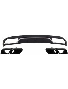 Diffusore posteriore e per Mercedes C-Class W5 S5 (14-18) C63 Design Black Package solo per