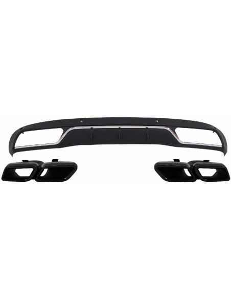 Diffusore posteriore e per Mercedes C-Class W5 S5 (14-18) C63 Design Black Package solo per
