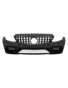 Paraurti anteriore completo w/ diffusore e punte nere per MERCEDES C-Class W5 S5 (14-) solo per AMG Sport Line 2