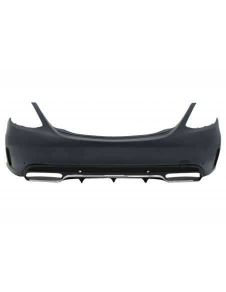 Paraurti posteriore w/ scarico nero per Mercedes C-Class W5 Limousine (14-) C63 Design