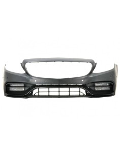 Paraurti anteriore w/ griglia cromato e bagagliaio Spoiler Piano nero per Mercedes C-Class C5 (14-18) C63 Design 2