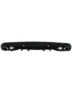 Paraurti posteriore diffusore w/ scarico e tronco spoiler nero opaco per Mercedes C-Class W5 S5 AMG Sport Line 2