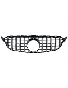 Paraurti anteriore w/ griglia cromo w/ out fotocamera e diffusore w/ scarico per Mercedes C-Class W5 S5 (14-18) 2
