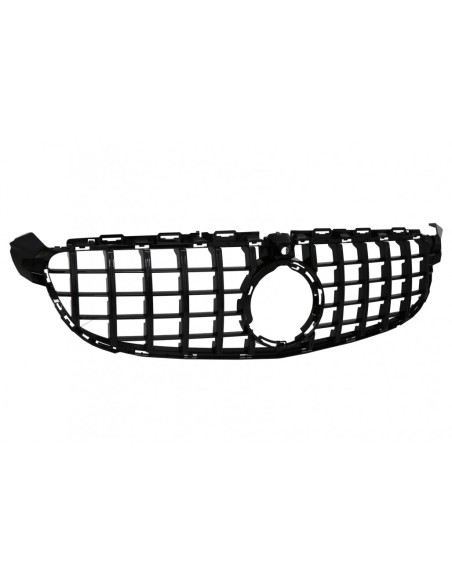 Griglia anteriore per Mercedes Classe C C63 W5 Berlina S5 T-Modell A5 Cabriolet C5 Coupé (03.18-) w/ fotocamera Tutto Nero