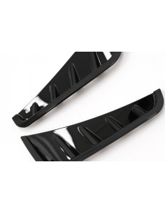 Paraurti anteriore Alette laterali Flics per Mercedes C-Class W5 S5 Berlina T-Model Facelift (18-) Piano Nero 2