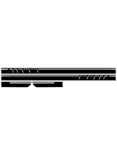 Adesivi laterali vinile nero opaco per Mercedes CLA W117 C117 X117 (13-16) Una classe W176 (12-up) 2