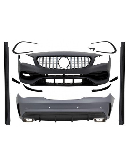 Kit completo per Mercedes CLA W117 C117 (13-18) Facelift CLA45 Design griglia anteriore cromata