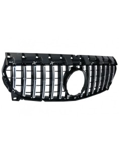 Griglia centrale anteriore per Mercedes CLA C117 X117 W117 Facelift (16-18) CLA45 GT-R Panamericana Design Nero Cromato 2