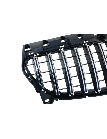 Griglia centrale anteriore per Mercedes CLA C117 X117 W117 Facelift (16-18) CLA45 GT-R Panamericana Design Nero Cromato