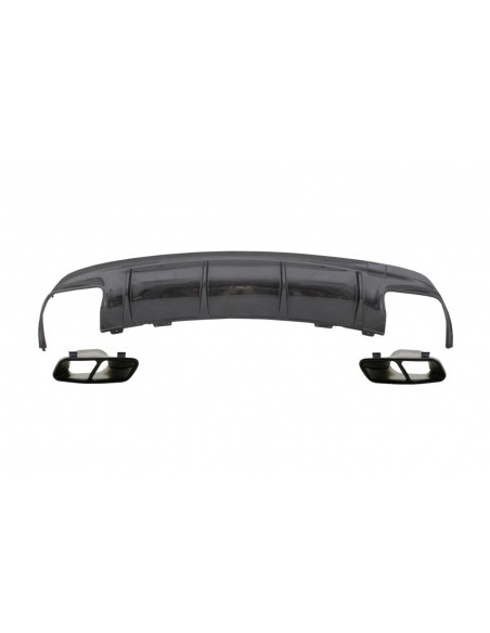 Il diffusore dell'aria del paraurti posteriore w/si capovolge il nero per Mercedes W117 CLA (13-18) Facelift CLA45 Carbon Look